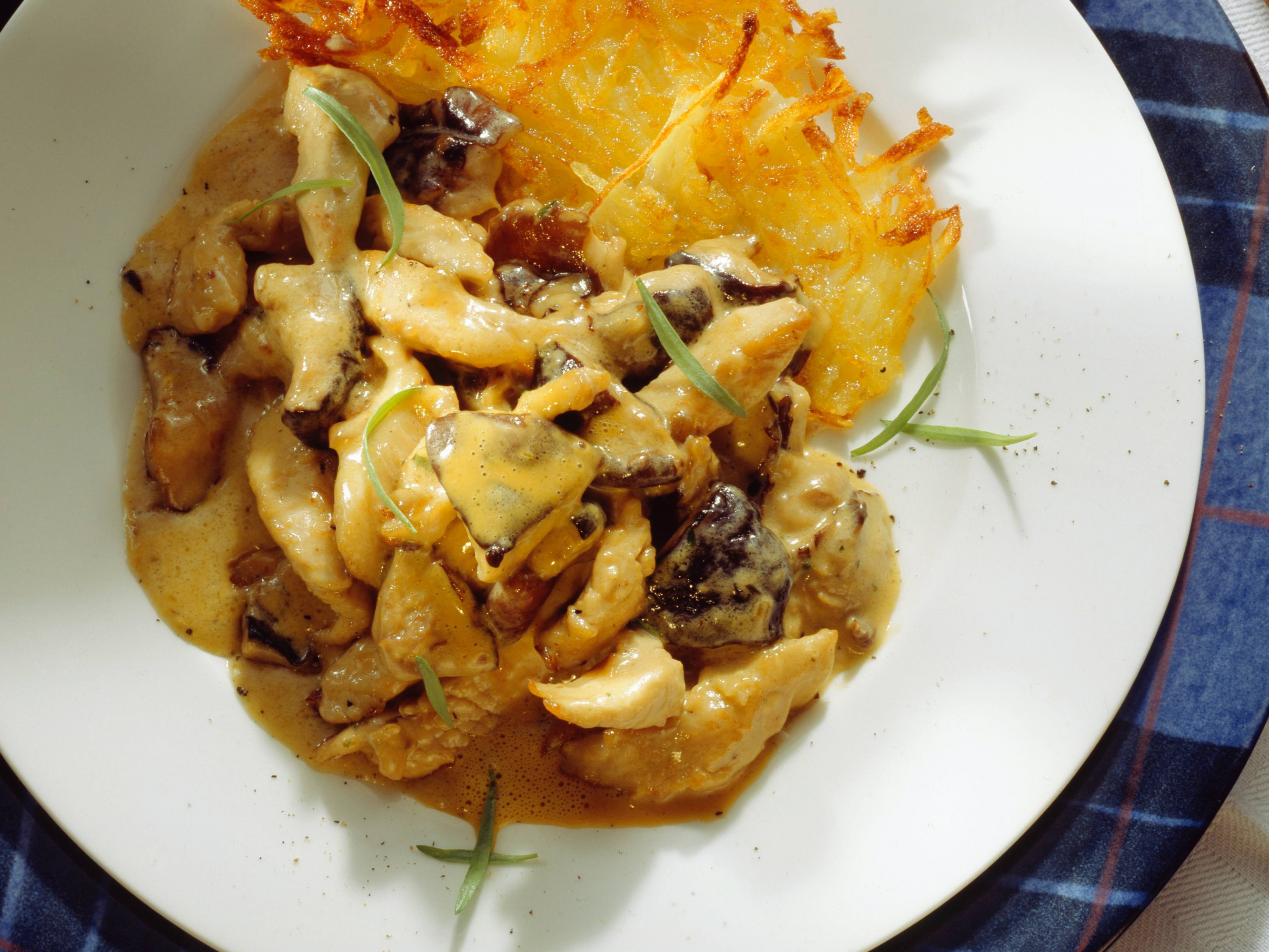 pavo con champiñones