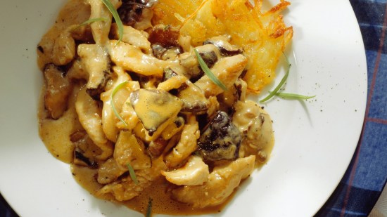 pavo con champiñones