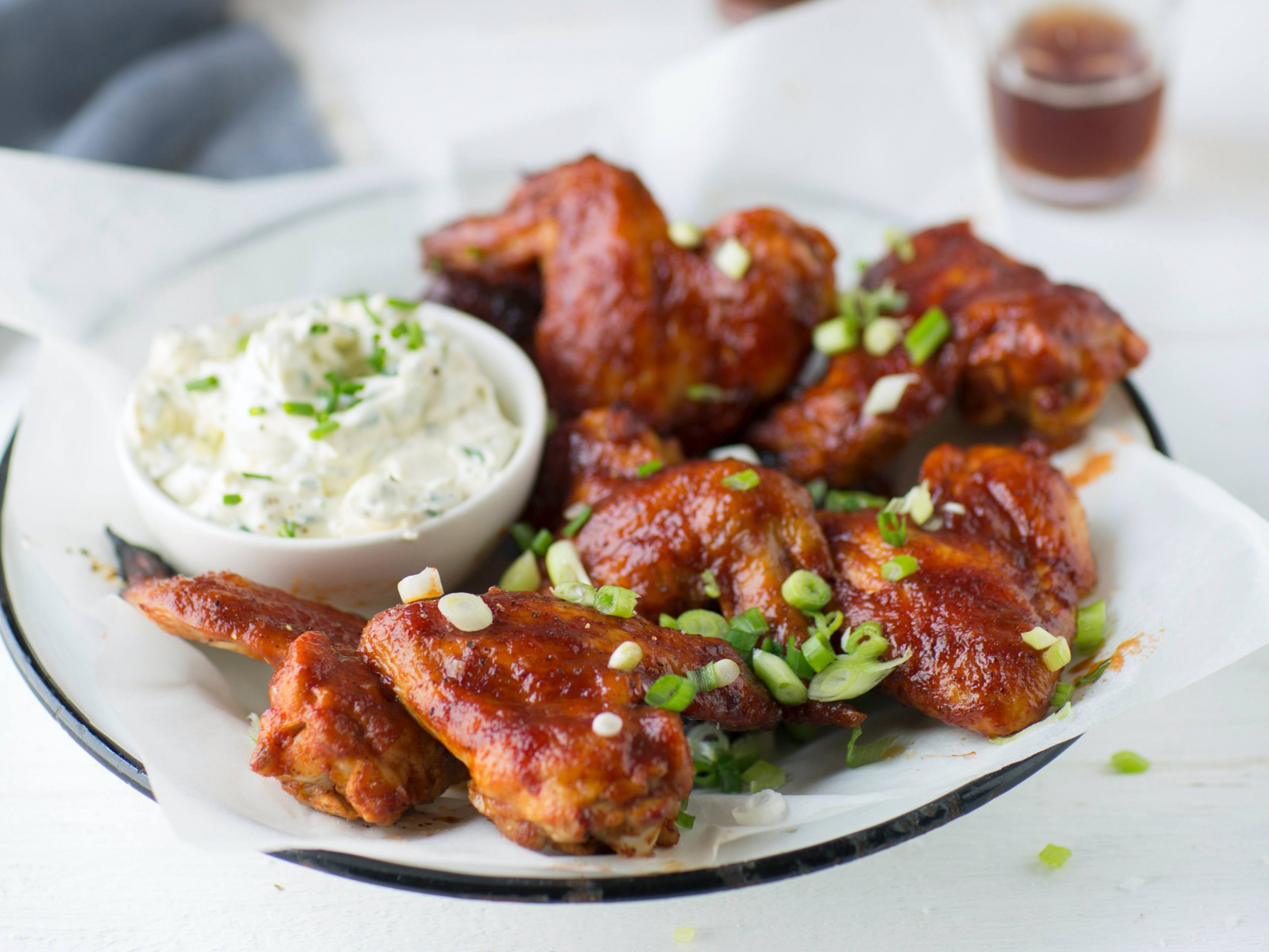 Alitas de pollo con salsa agria