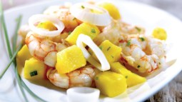Ceviche de mango y langostinos