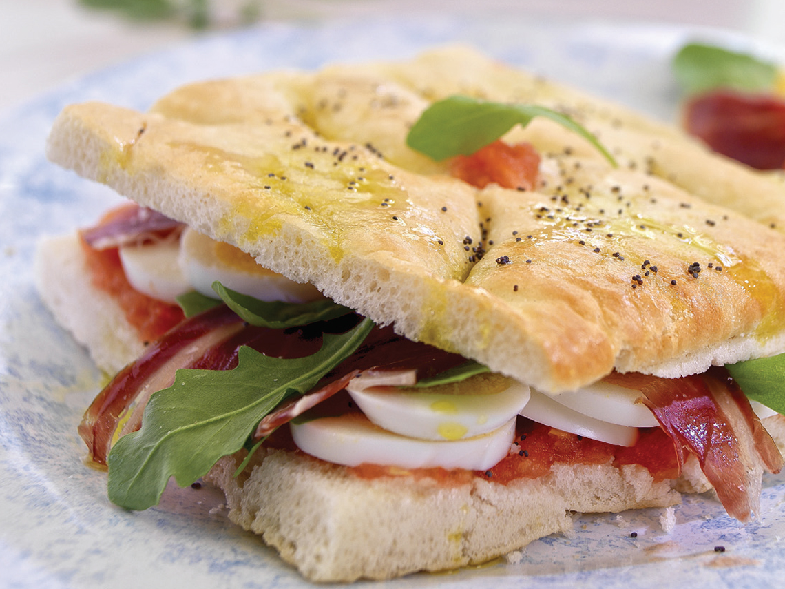 Focaccia de jamón ibérico