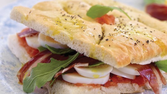 Focaccia de jamón ibérico