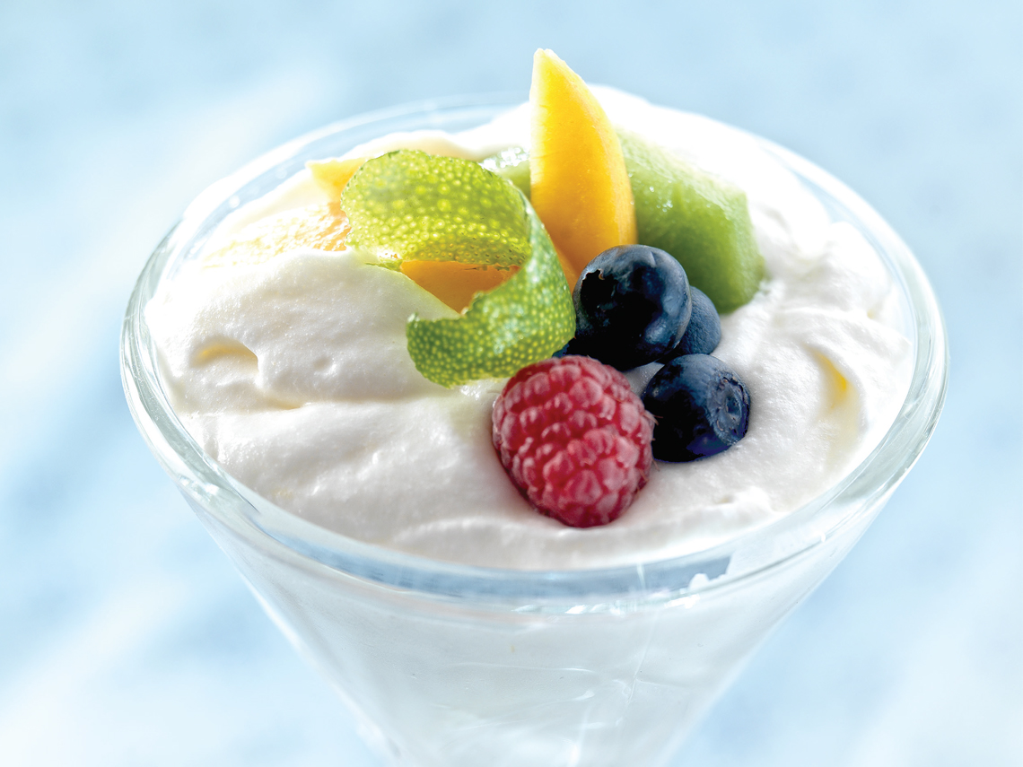 Mousse helada de limón