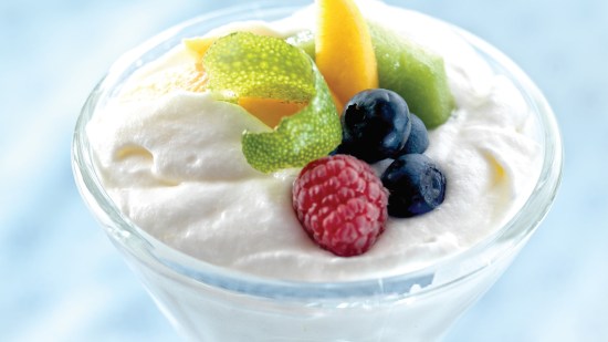 Mousse helada de limón