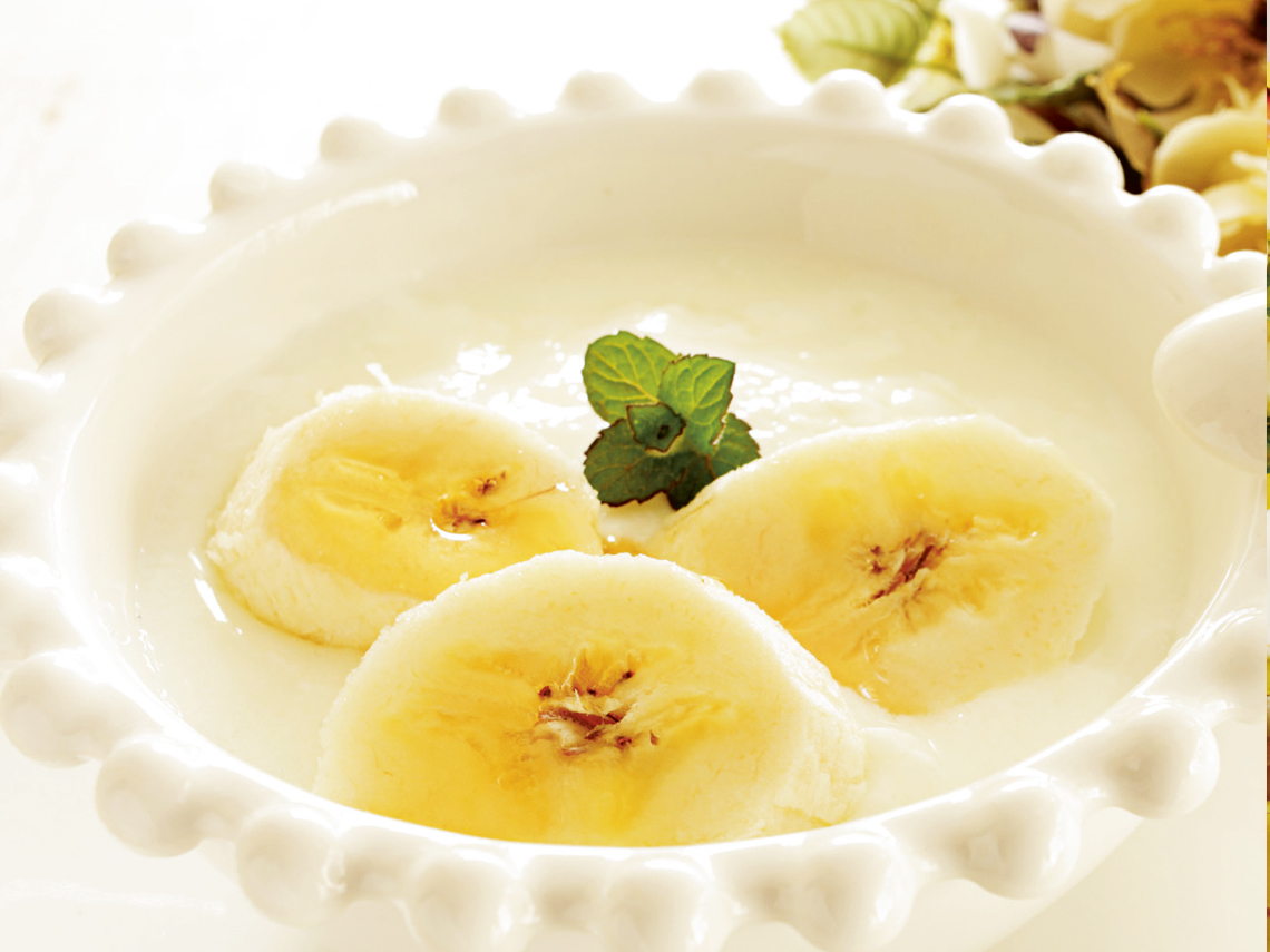 Yogur de plátano ligero