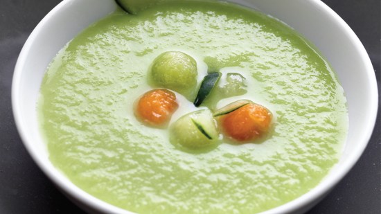 Sopa de pepino con melón