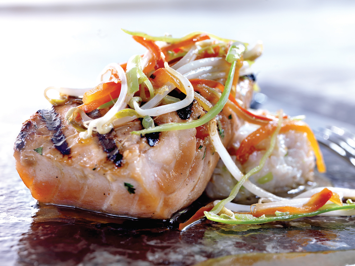 Salmón al más puro estilo oriental