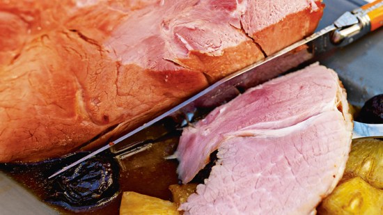 Jamón de york asado con refresco de cola