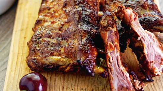 Costillar con aguardiente de cereza