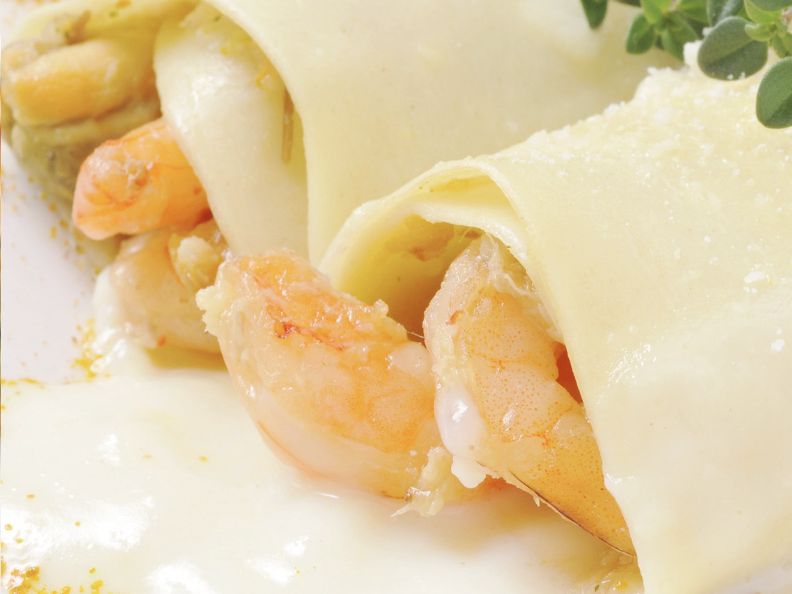 Canelones de marisco