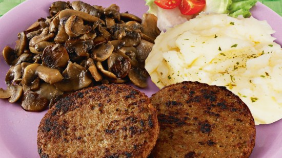 Seitán a la parrilla con champiñones