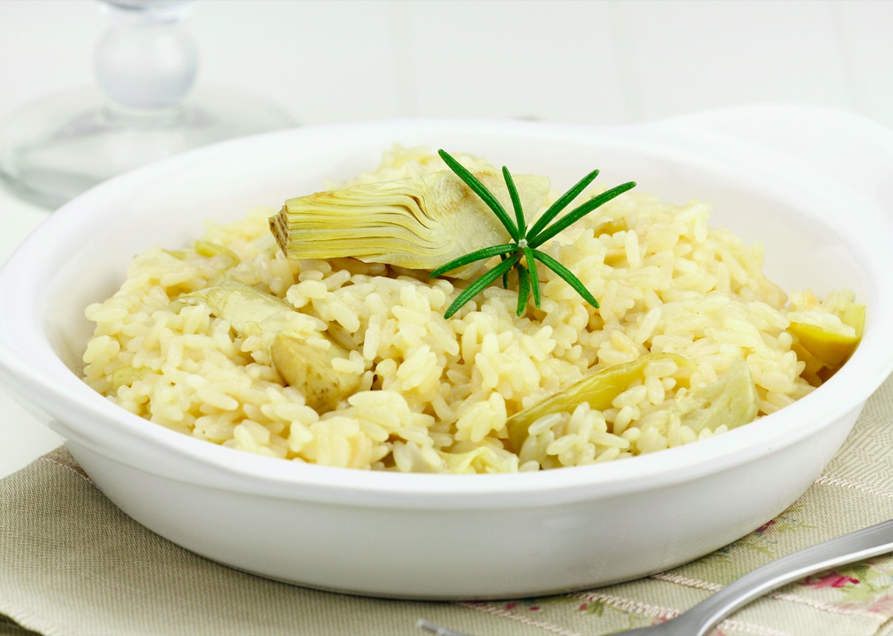 arroz con alcachofas
