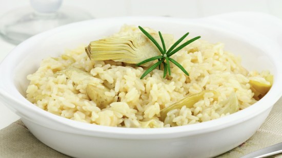 arroz con alcachofas