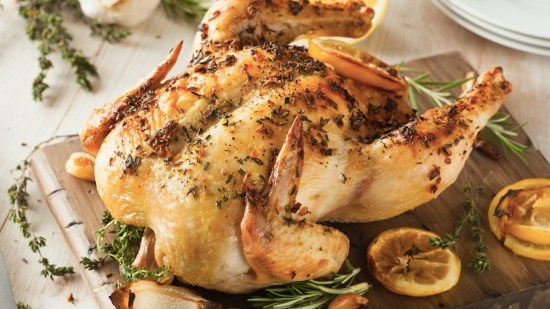 Pollo al horno con mantequilla