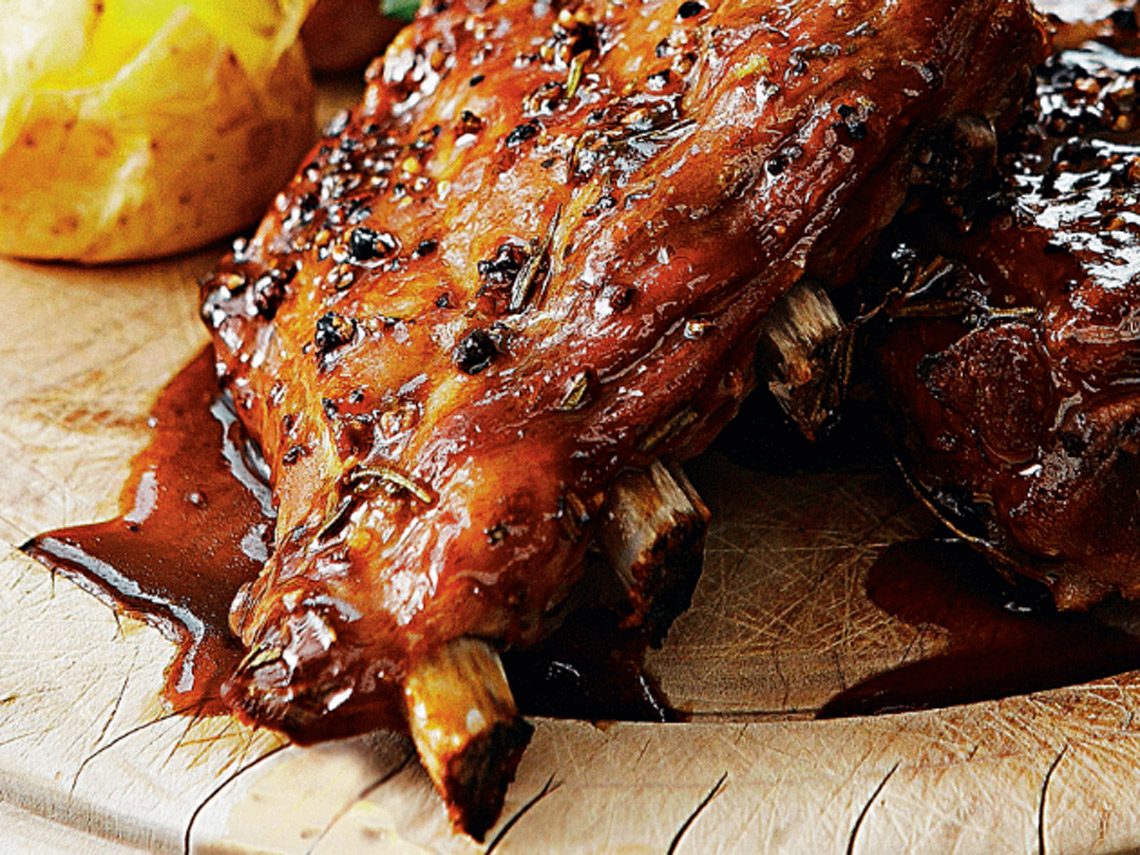 Costillas de cerdo caramelizadas con soja