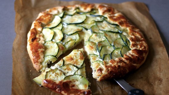 Galette de calabacín y queso ricotta