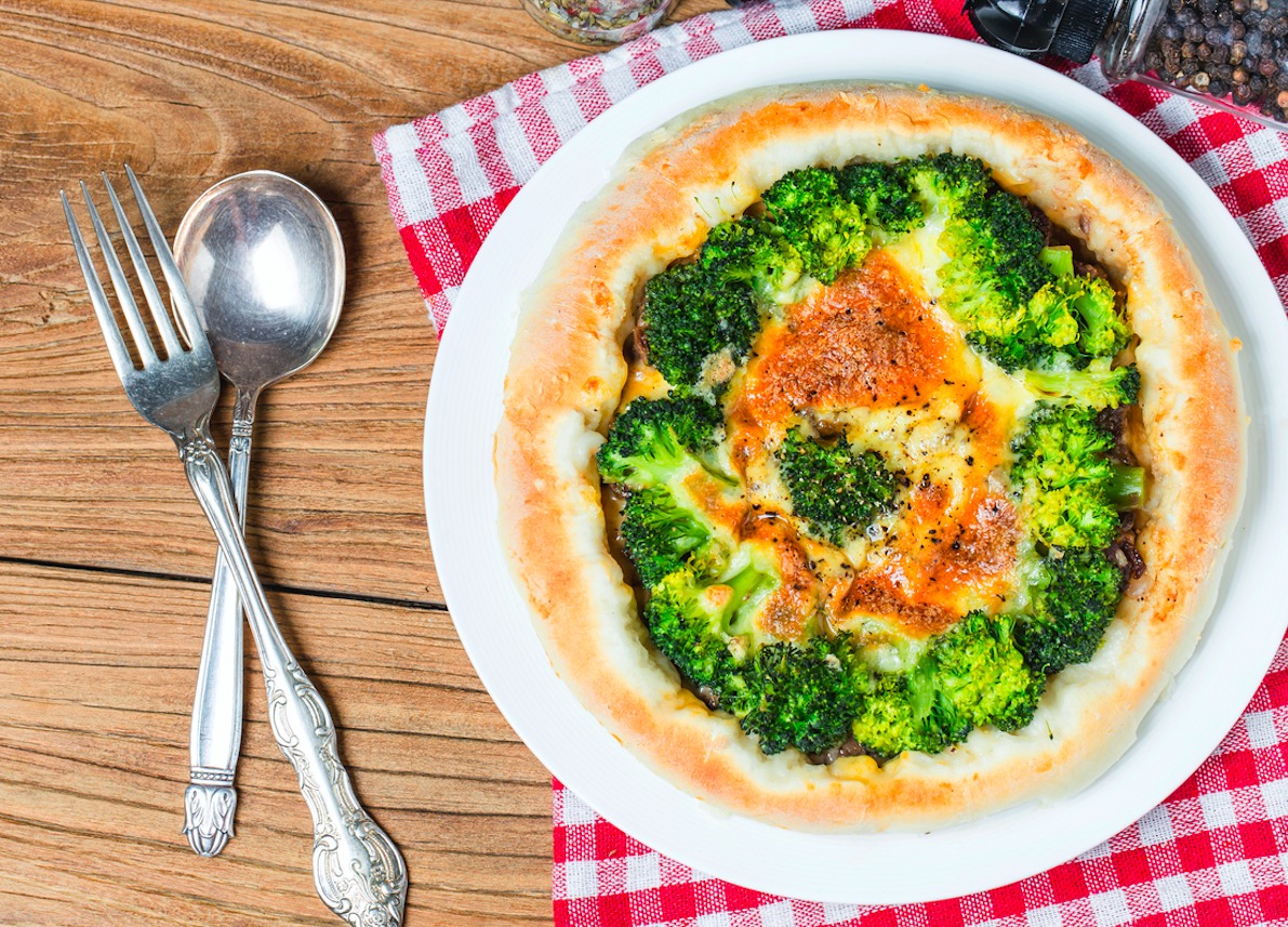 pizza de brócoli