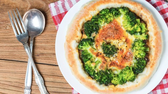 pizza de brócoli