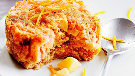 Pudin de manzana, naranja y canela