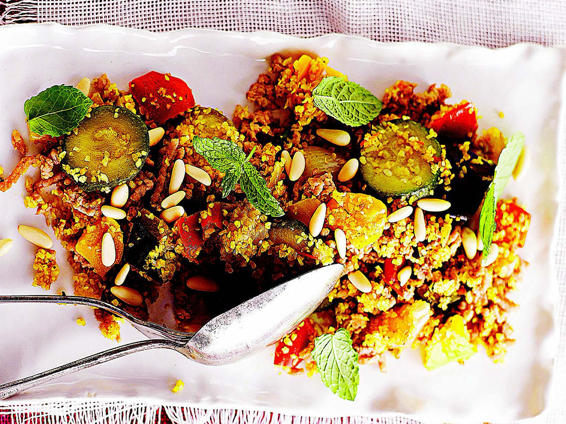 Bulgur de verduras a la menta
