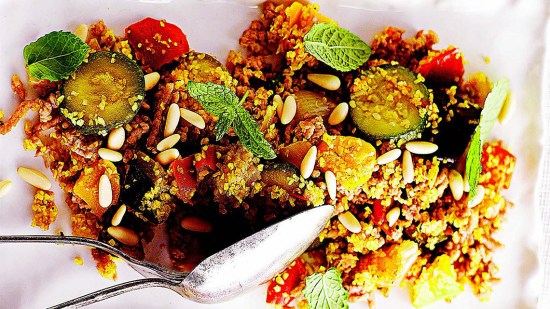 Bulgur de verduras a la menta