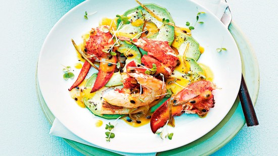 Bogavante a la parrilla con fruta de la pasión