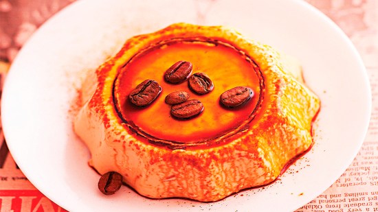 Flan de café y caramelo