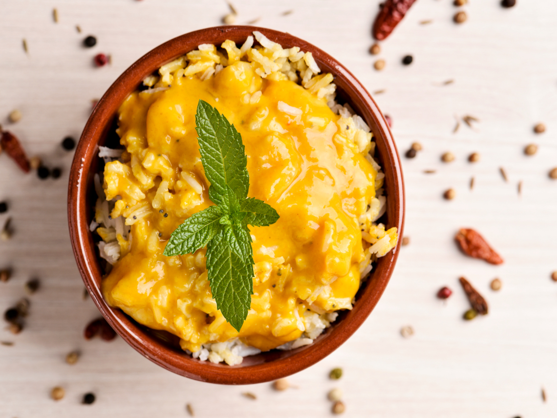 Arroz al curri con verduras