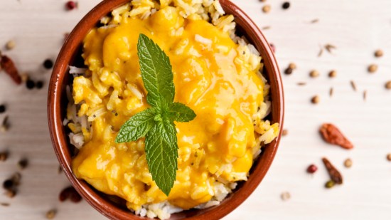 Arroz al curri con verduras