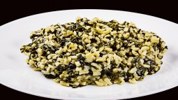 Arroz meloso con espinacas