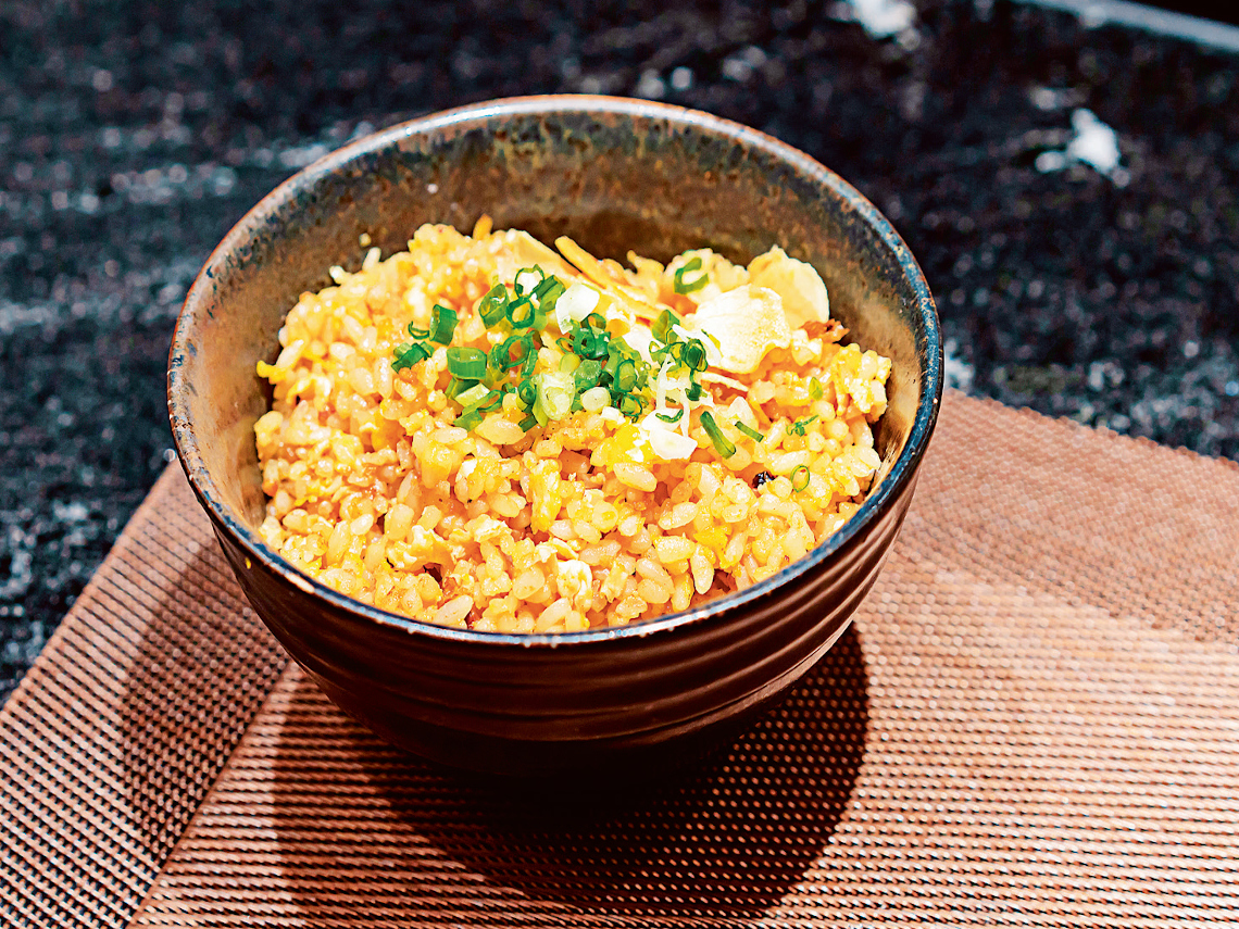 Arroz a la mantequilla y ajo