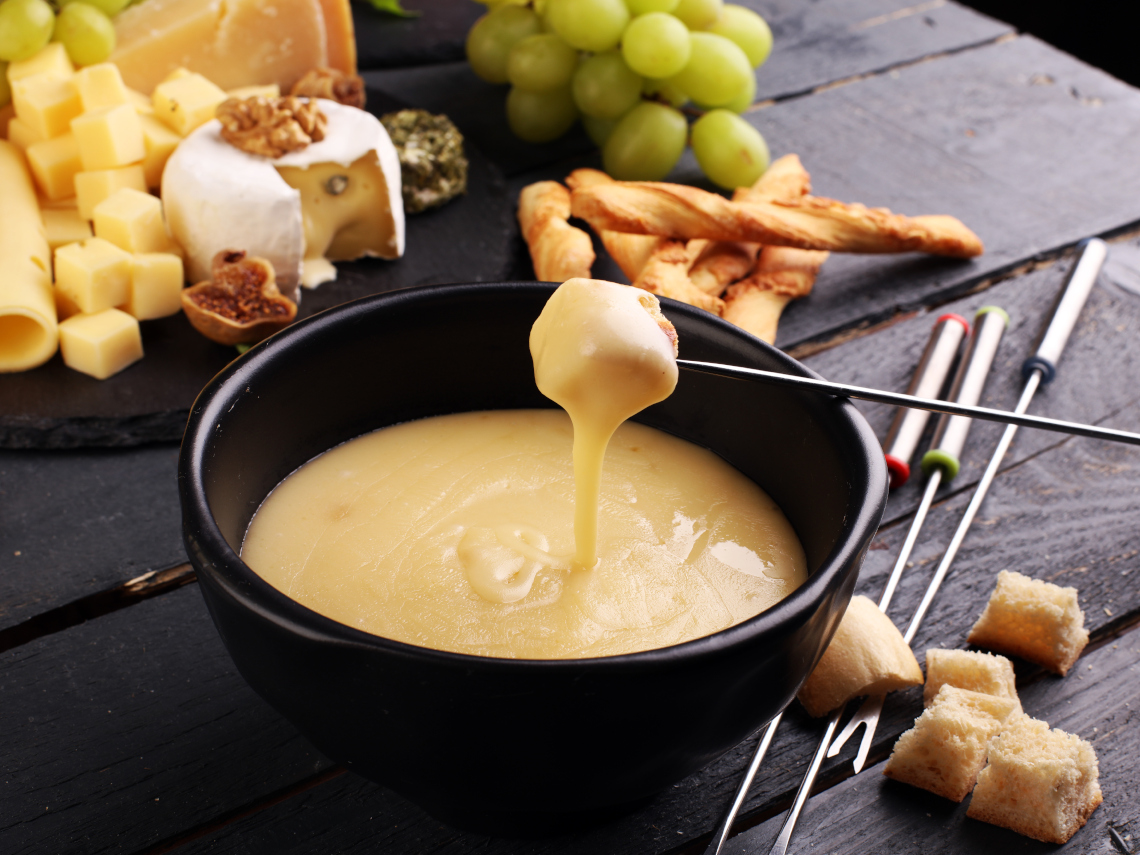 'Fondue' suiza de doble queso