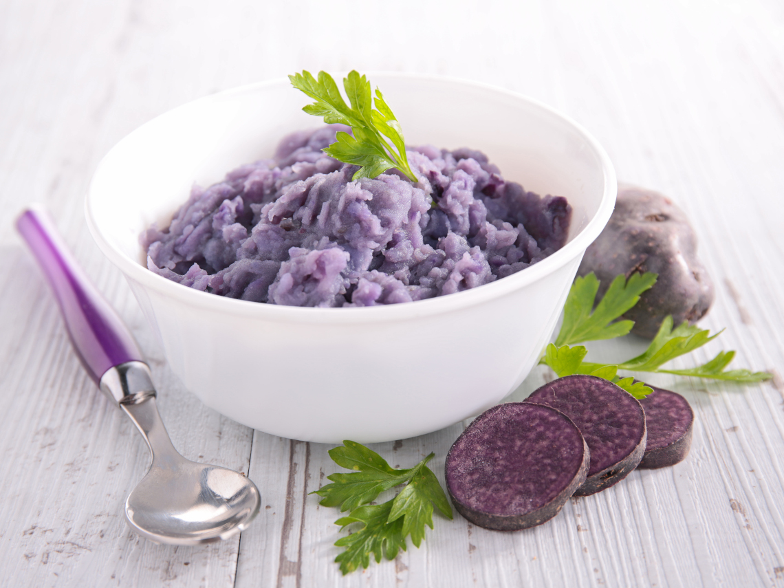 Paté de patata violeta