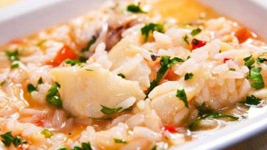 Sopa de pescado con arroz
