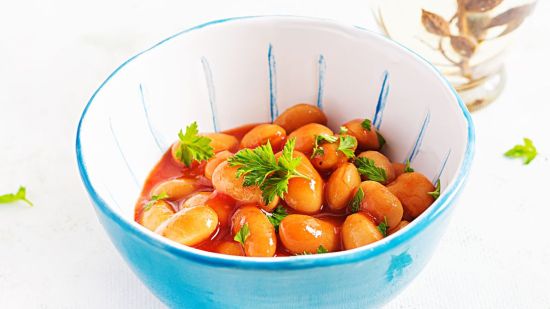 Alubias con tomate al estilo inglés