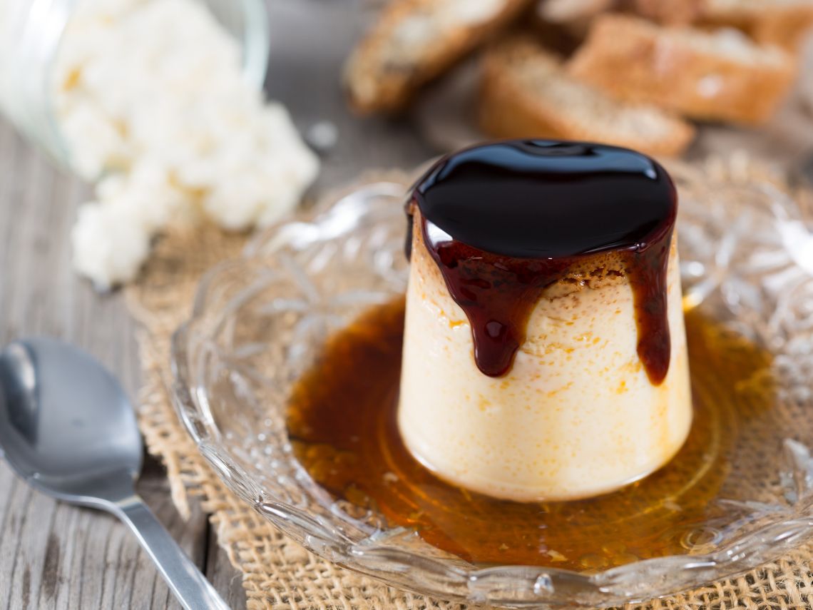 Flan cremoso de queso