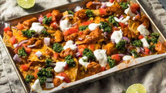 Nachos de pasta con chutney