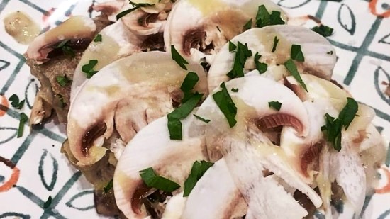 Lasaña de setas y espinacas