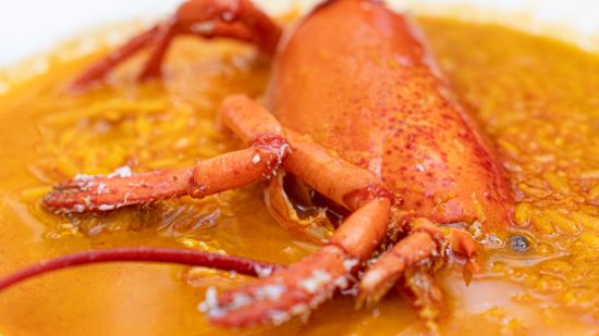 Cómo hacer Arroz caldoso con bogavante