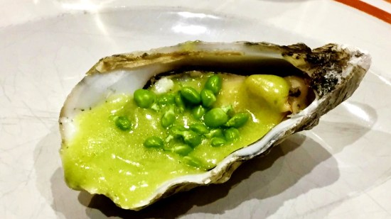 Ostras en salsa verde