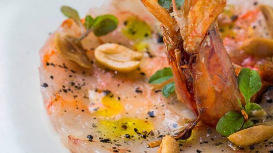 Carpaccio de langostinos