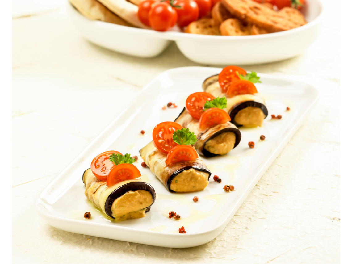 Canelones de berenjena