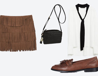 Combina tu falda de flecos