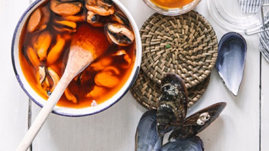 Lata de mejillones en escabeche