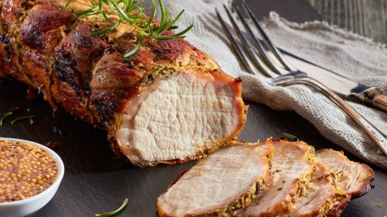 lomo de cerdo entero con mostaza