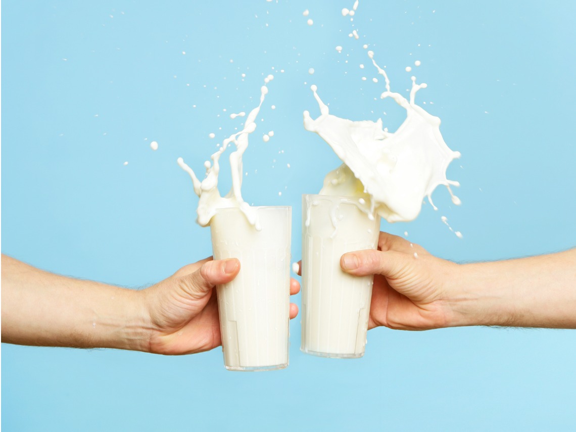 brindando con leche