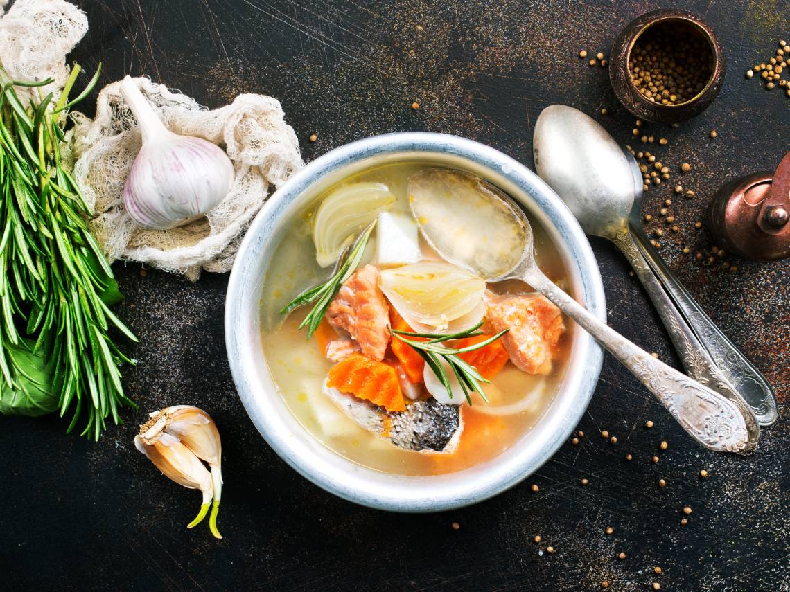 Sopa de pescado y marisco