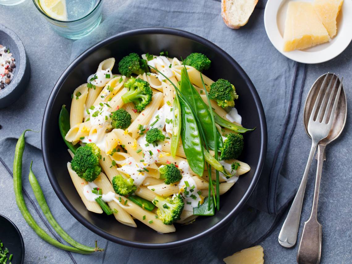Verduras con pasta