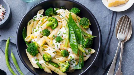 Verduras con pasta