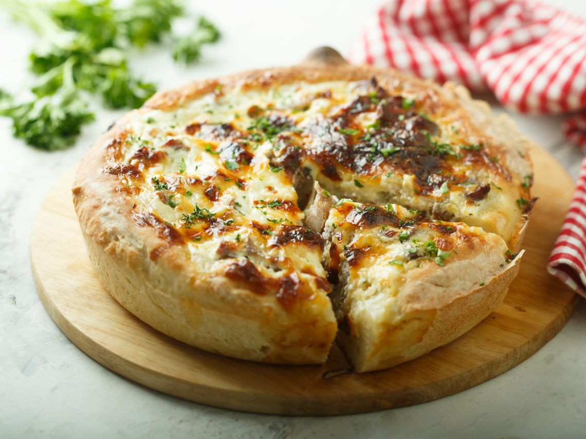 Receta de quiché de puerro y requesón